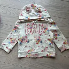 babyGAP GAP 花柄 フード付きトレーナー