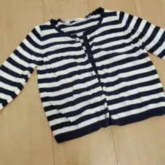 100cm～110cm H&M ストライプ 長袖 カーディガン 女の子
