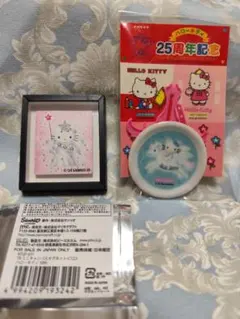 ハローキティ 25周年記念 ミニ絵皿　マグネット