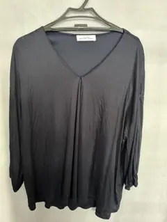 GREEN LABEL RELAXING Vネックトップスフリーサイズネイビー