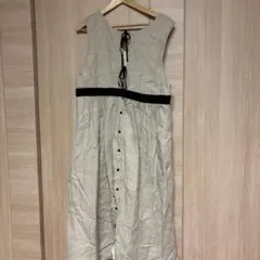 サマンサモスモス kazumiコラボ マルチリネンジャンスカ ベージュ