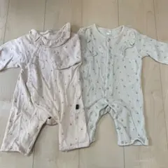 tete a tete ボタンロンパース 50-60cm 2点セット