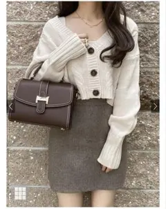 GRL インパン付き千鳥格子チェック台形スカート[ac1834]