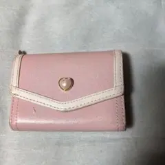 サマンサタバサ　プチチョイス　財布　ピンク　ハート　三つ折り　革