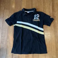 Champion 黒ポロシャツ Medium 12 CHAMPS