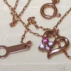 4℃✾ K10 ピンクゴールド ハートネックレスのサムネイル