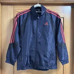 アディダス adidas 140cm スポーツジャケット ネイビー/レッド