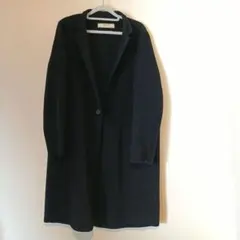 ZARA ブラック ロングコート｜細身シルエット 膝下丈 大人シンプル