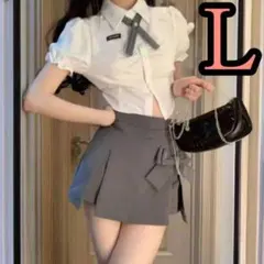 セットアップ 量産型 コスプレ 制服 地雷系 韓国 ミニスカパン りぼん