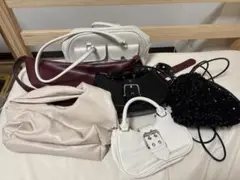 バッグセット（ホワイト・ブラック・ベージュ・ワインレッド）