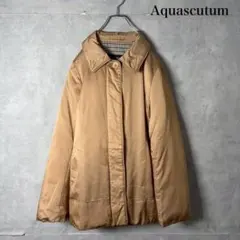 Aquascutum 裏地チェック 中綿 ハーフコート　ベージュ　N2822のサムネイル