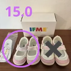 IFME 上履き 15.0 ホワイト/ピンク