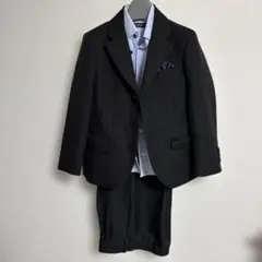 男児用　黒フォーマルスーツ（110・120cmの2着セット)