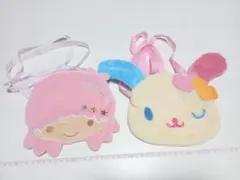 ガチャ　2点　ウサハナ　キキララ　ぬいぐるみポシェット　ポーチ　サンリオ　先生