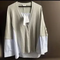 フ*ア様 SALE❣️ESCADA 異素材ニットカーディガン　シャツ