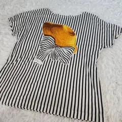 ディオール Dior Tシャツ ストライプ 麦わら帽子 M 綿100 コットンのサムネイル