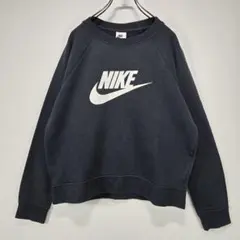 NIKE　スウェット　トレーナー　L　ビッグロゴ　ブラック　状態良好　人気　古着