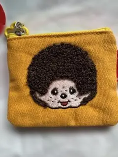 モンチッチ サガラ刺繍 ミニポーチ レディース小物入れ