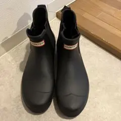 HUNTER ブラック レインブーツ ショート丈