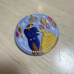 ディズニー 美女と野獣 刺繍缶バッジ
