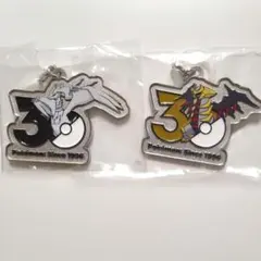 ポケモン 30周年 メタルチャームマスコット(レシラム・ギラティナ)