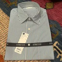 GU ストレッチブロードシャツ(長袖)(ストライプB) CL