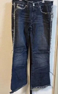 DIESELディーゼル　ダークブルー フリンジ　デニムパンツ　サイズ30