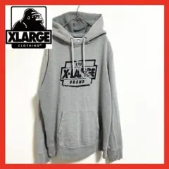 定番 X-LARGE パーカー グレー ロゴ M
