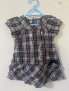 ミキハウス　90㎝　ワンピース　バレリーナ刺繍