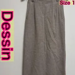 Dessin デッサン ハイウエストタイトロングスカート ベージュマキシ丈 1のサムネイル