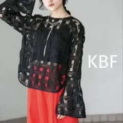 KBF バテンレースブラウス 블랙