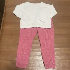 ユニクロ　長袖パジャマ　ピンク