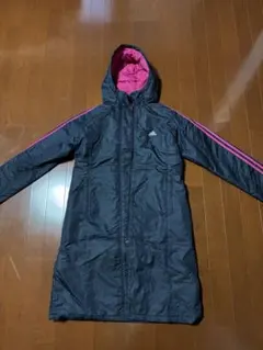 adidas CLIMA ベンチコート　ネイビー/ピンク