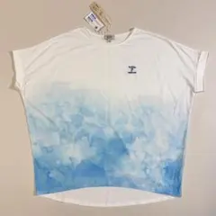 isoLaine Tシャツ 半袖 ホワイト ブルー