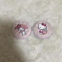 ハローキティ 마이멜로디 산리오 キャラクターズ 刺繍缶バッジ
