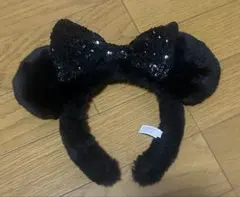 ディズニー ブラック リボン付き耳カチューシャ