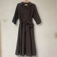 セルフォード コットンレース シャツ 원피스 ブラウン 36 Sサイズ