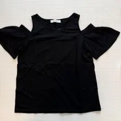 AZUL BY MOUSSY オープンショルダーTシャツ ブラック