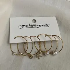 ピアス3点セット　パール＆サマー