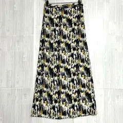 タウン　ペイント柄 ロングスカート　S