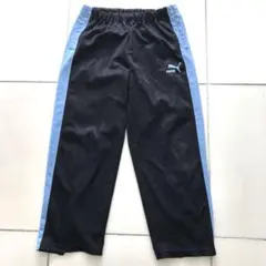 90s PUMA トラックパンツ ヴィンテージ 黒青 大きめ XL程のサムネイル