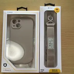 iFace iPhone13用ケース　ストラップ付