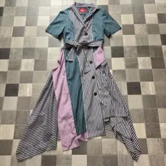 希少 タグ付き 美品 バーバリーブルーレーベル ワンピース ノバチェック 38