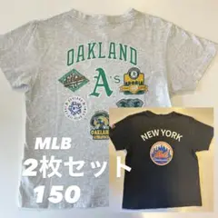 MLB アスレチックスTシャツ 白杢グレー150