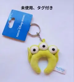未使用！ディズニー リトルグリーンメン エイリアン カチューシャ キーホルダー