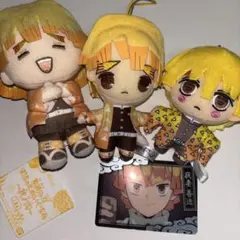 鬼滅の刃 善逸 ぬいぐるみ キーホルダー 3点セット