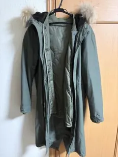 RAGEBLUE ファー付き　モッズコート　ライナー取り外し可能　オリーブ