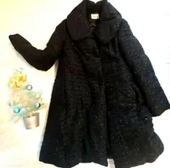 ラメ入り 黒 ロング ダウンコート極美品 ジャスグリッティー好き