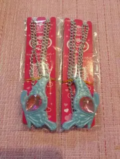 セボンスター・水色の蝶ペンダント2個セット