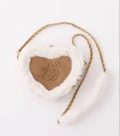 ハートスエードロゴショルダーバッグ　ナイスクラップ